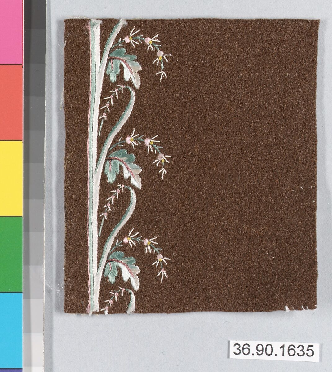 Sample, Silk on felt, French