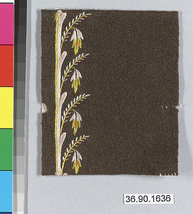 Sample, Silk on felt, French