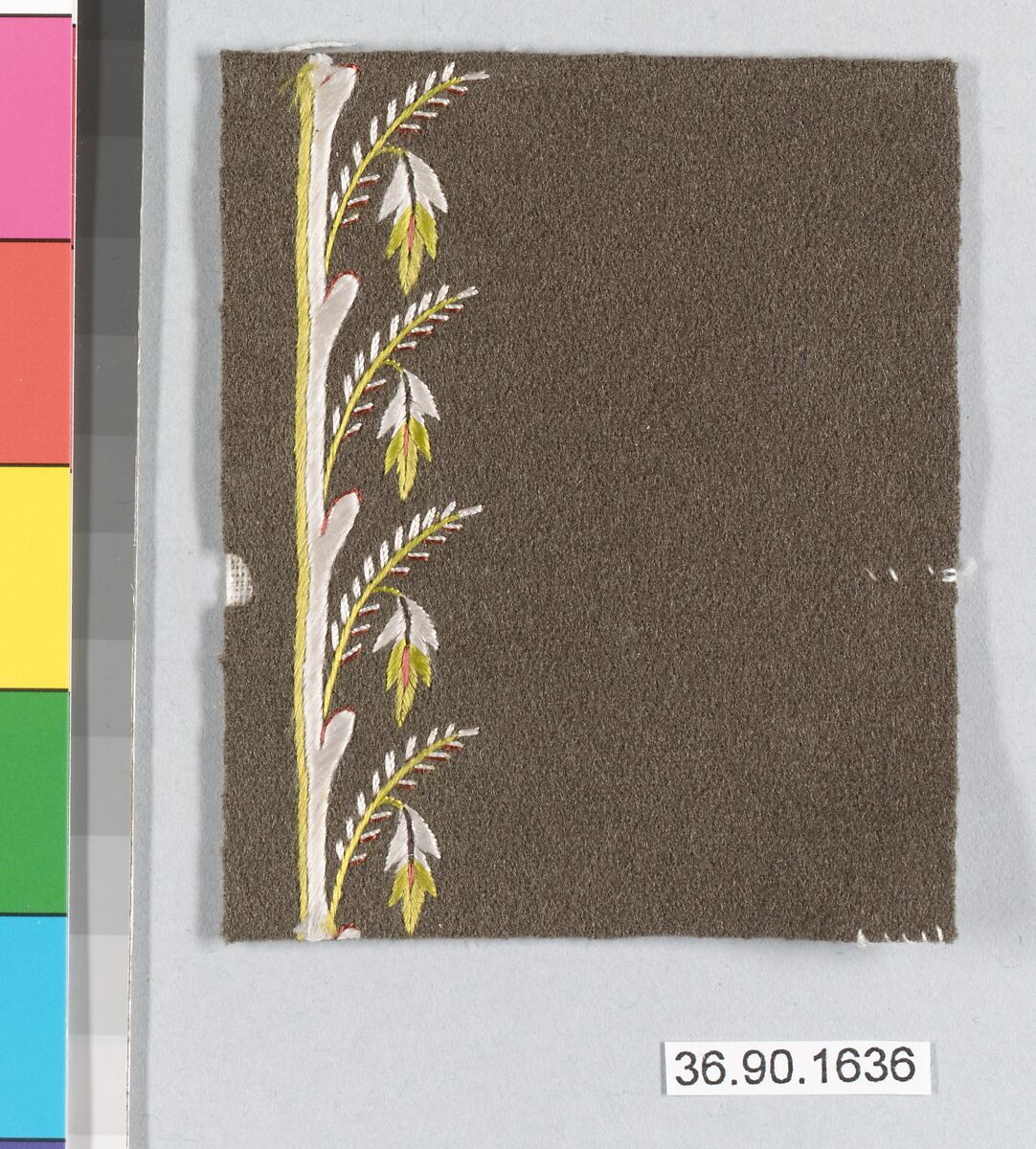 Sample, Silk on felt, French