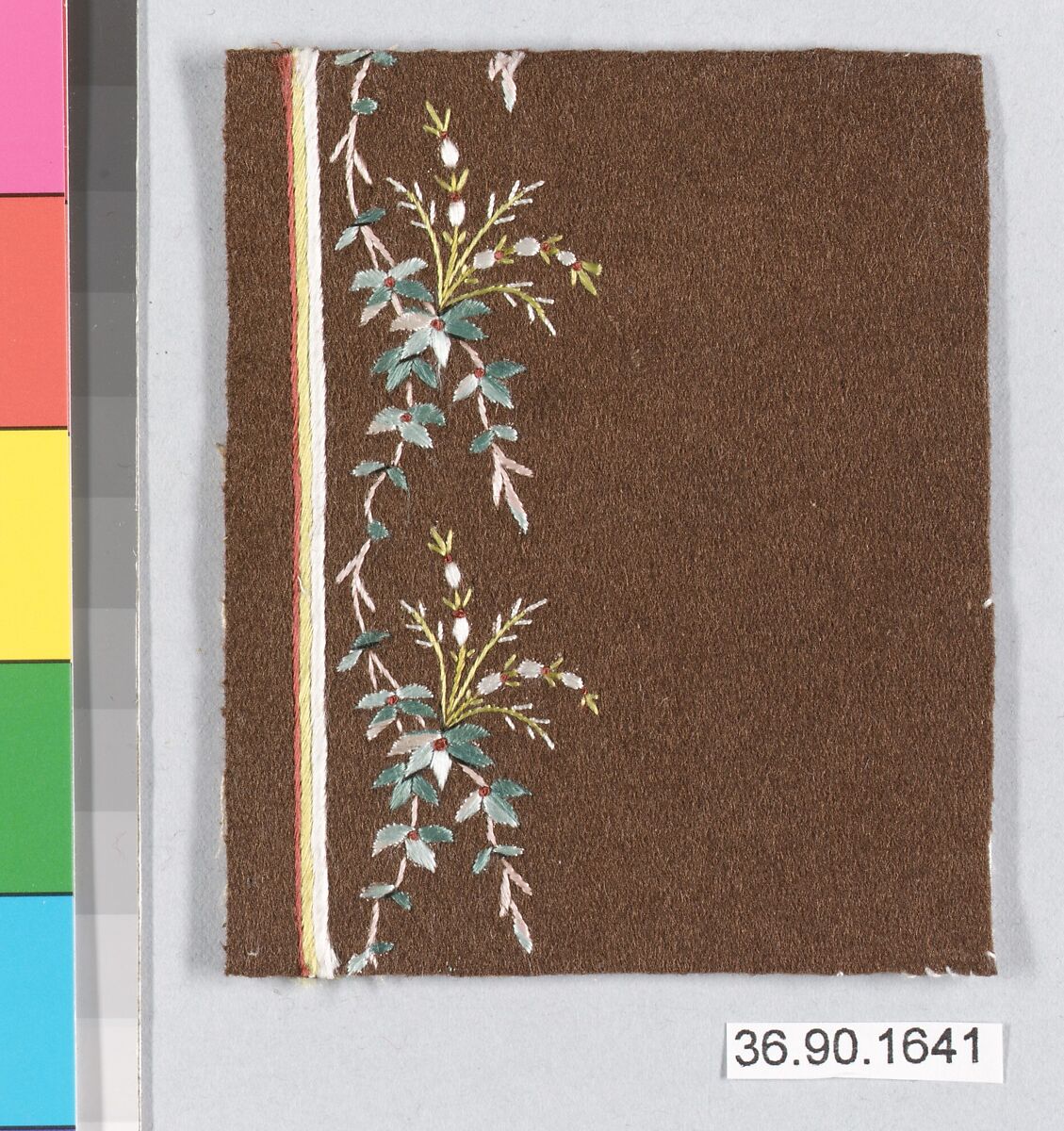 Sample, Silk on felt, French