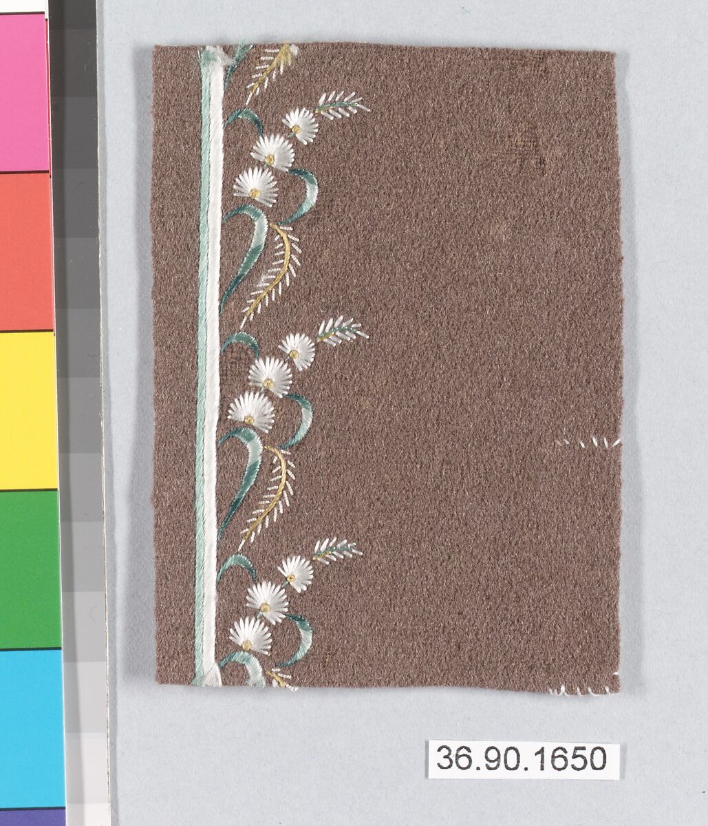 Sample, Silk on felt, French
