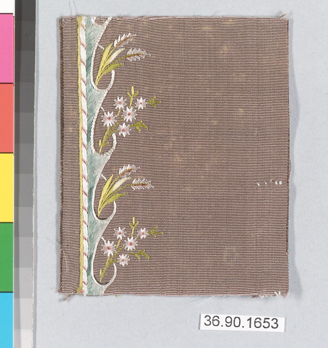 Sample, Silk on silk, French