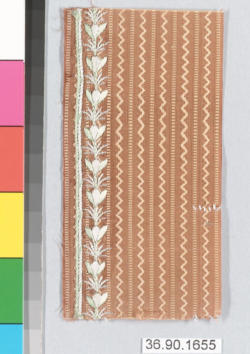 Sample, Silk on silk, French