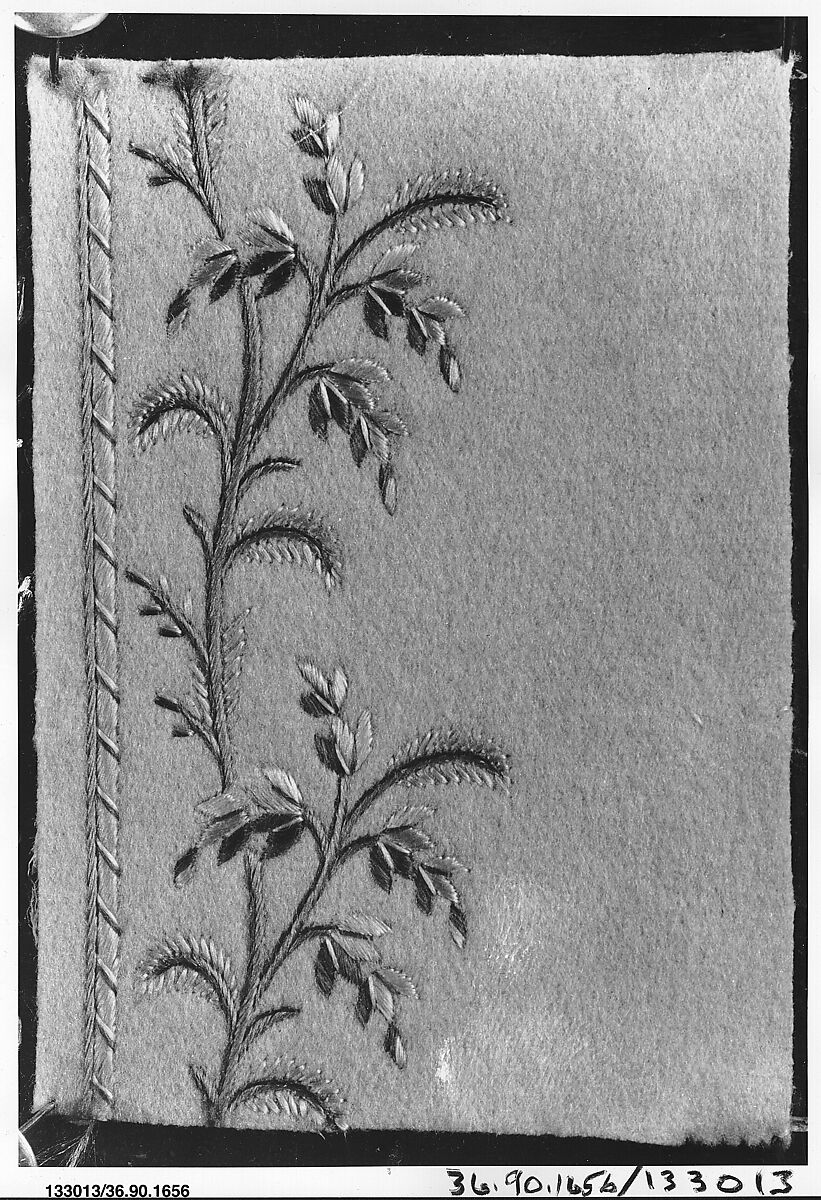 Sample, Silk on wool, French