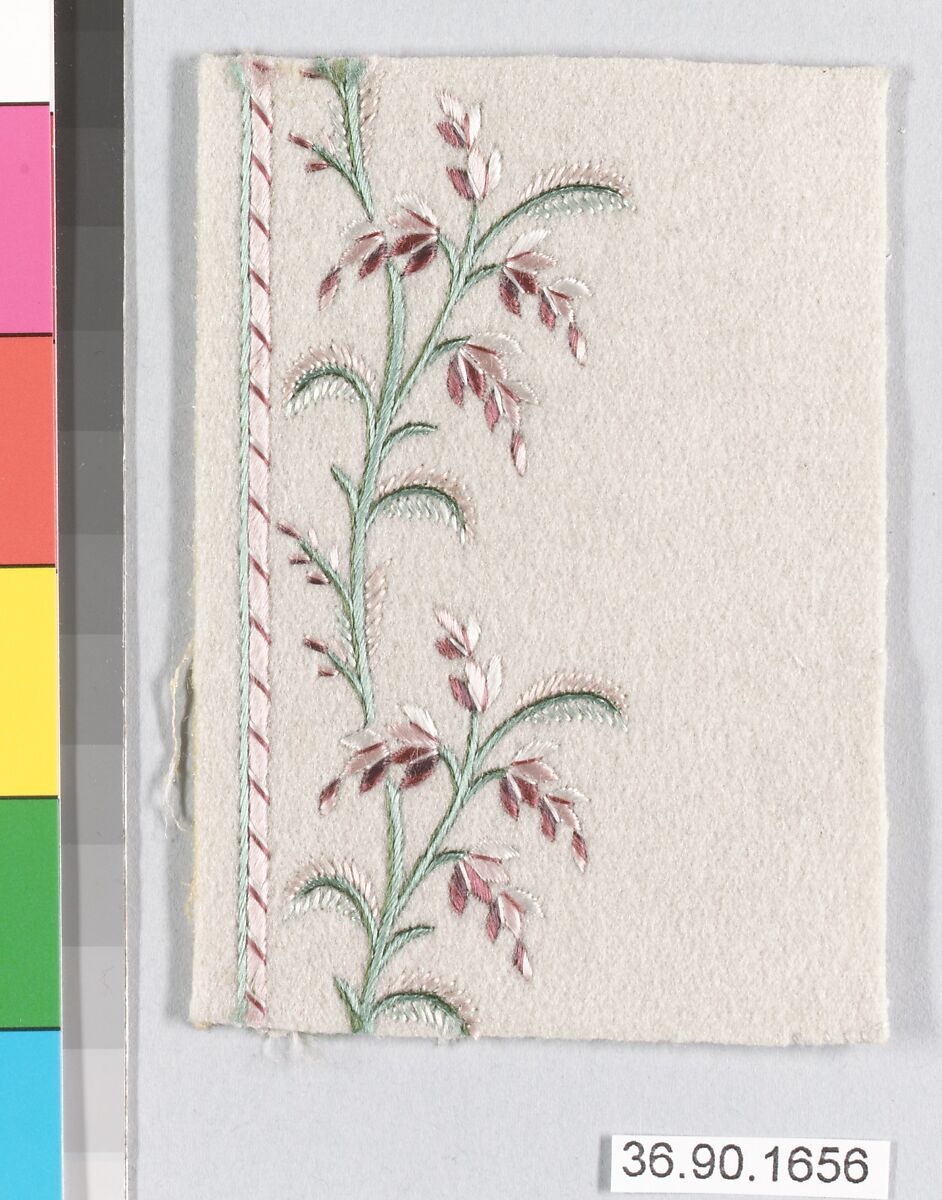 Sample, Silk on wool, French