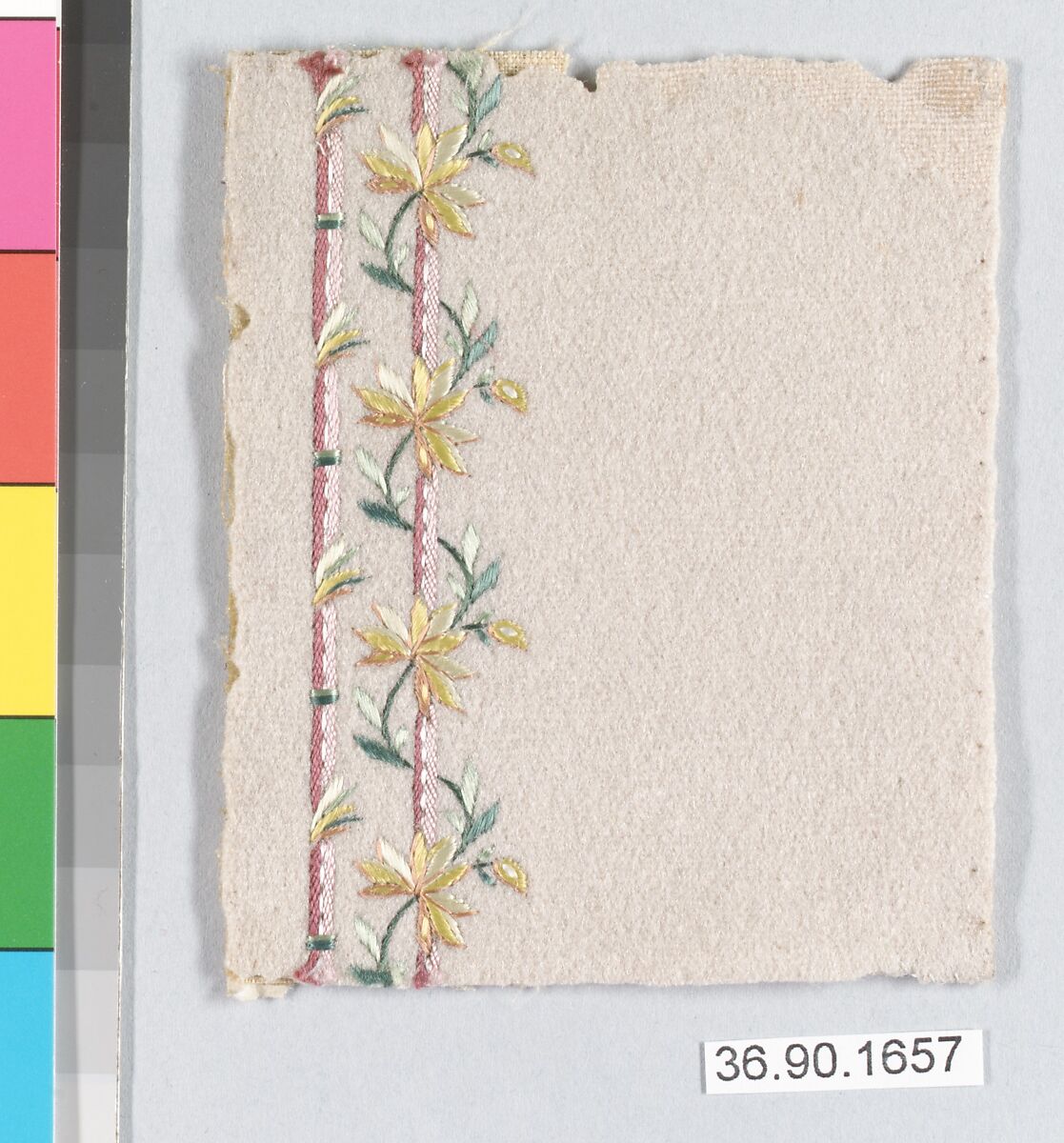 Sample, Silk on felt, French