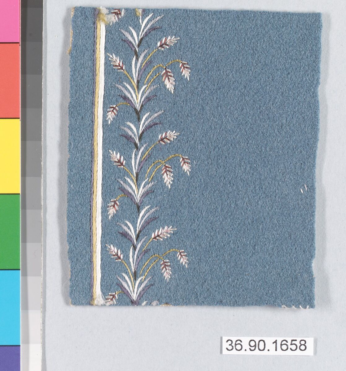 Sample, Silk on felt, French