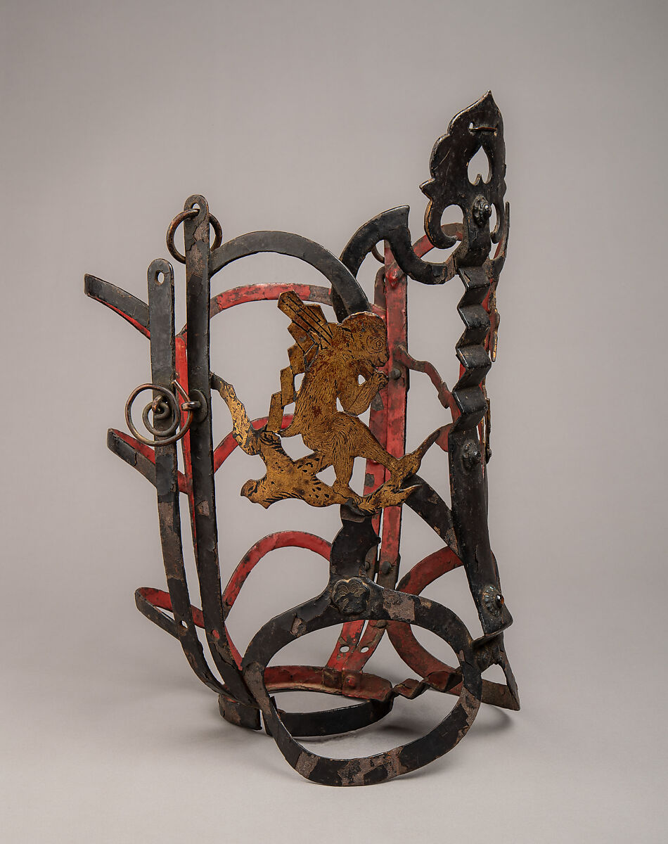 Muzzle, Iron, lacquer, gold, Japanese