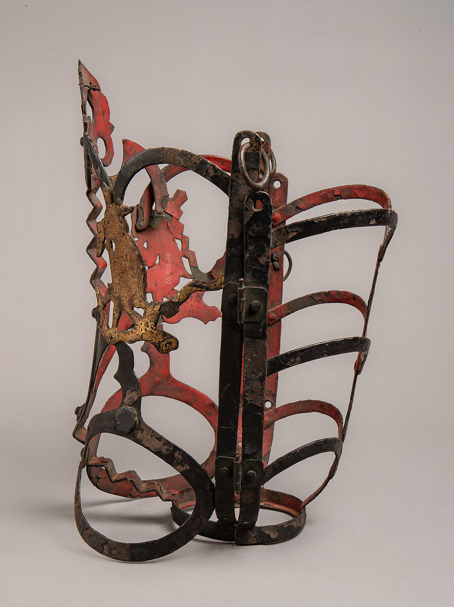 Muzzle, Iron, lacquer, gold, Japanese