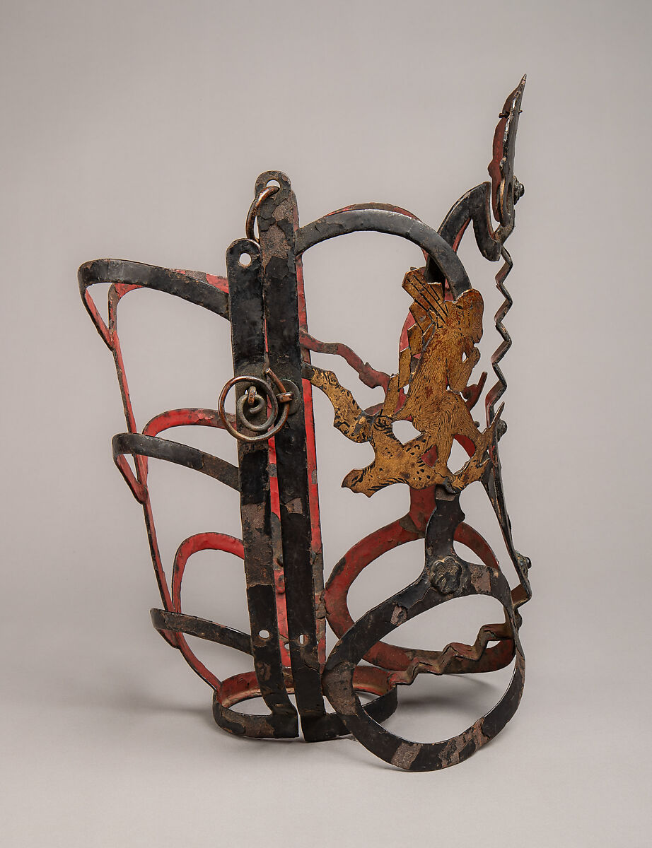 Muzzle, Iron, lacquer, gold, Japanese