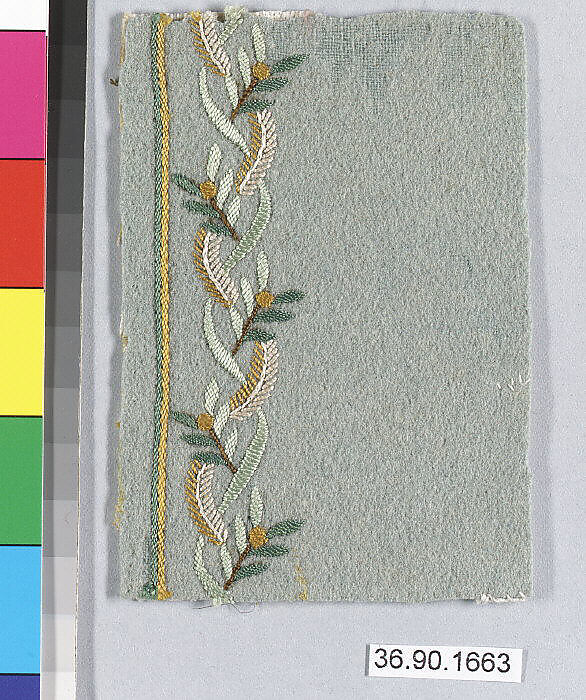 Sample, Silk on felt, French 