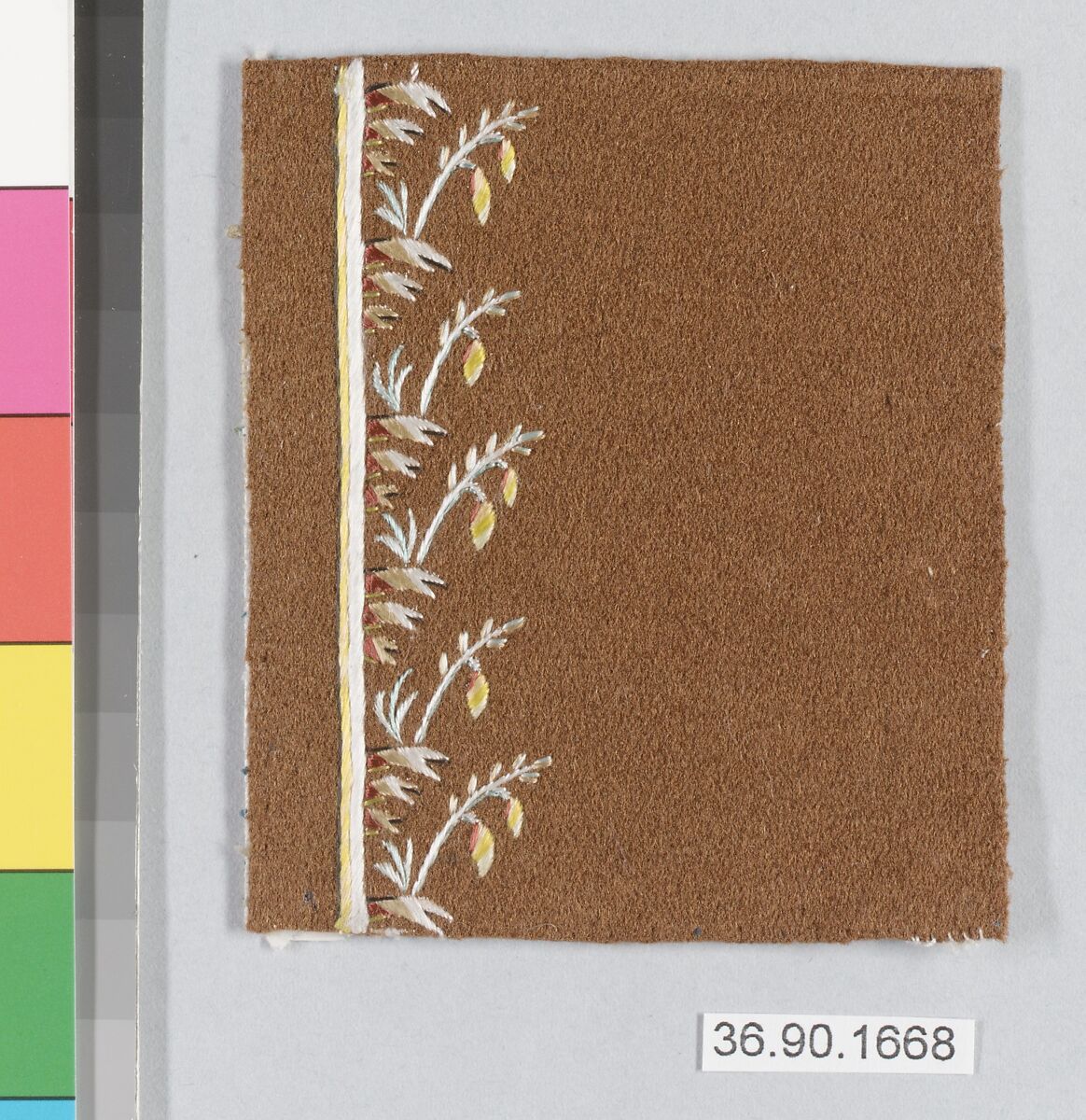 Sample, Silk on felt, French