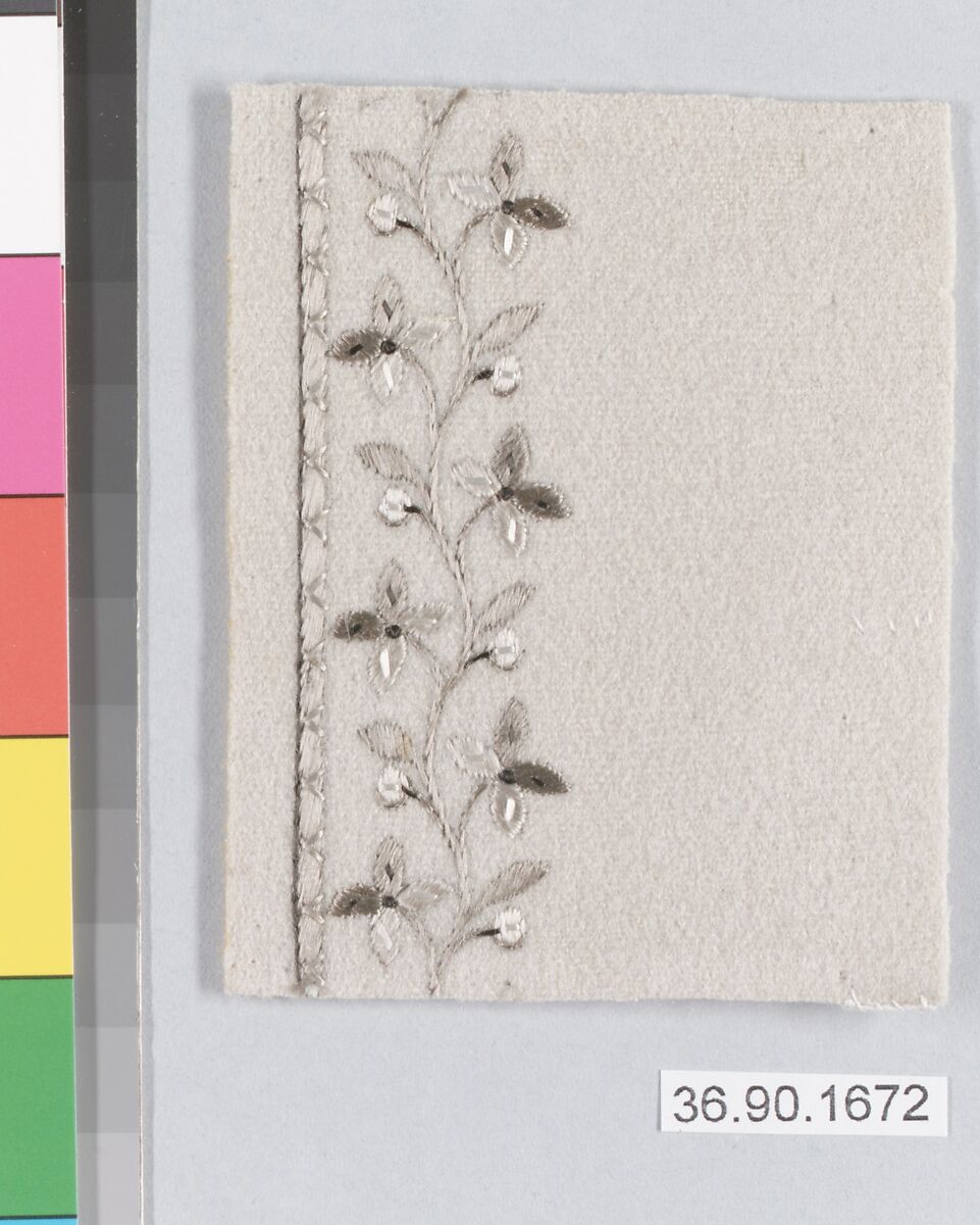 Sample, Silk on felt, French
