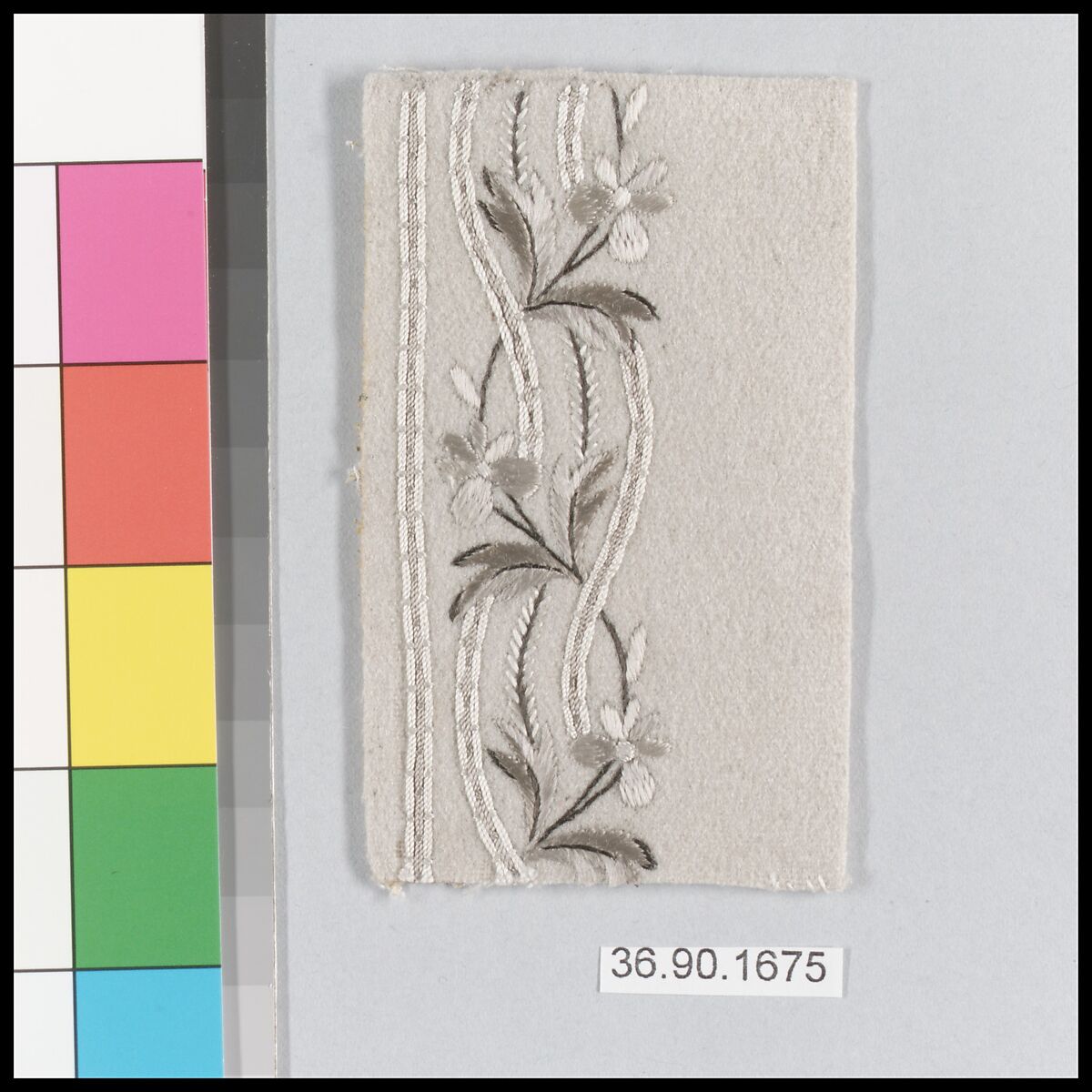 Sample, Silk on felt, French