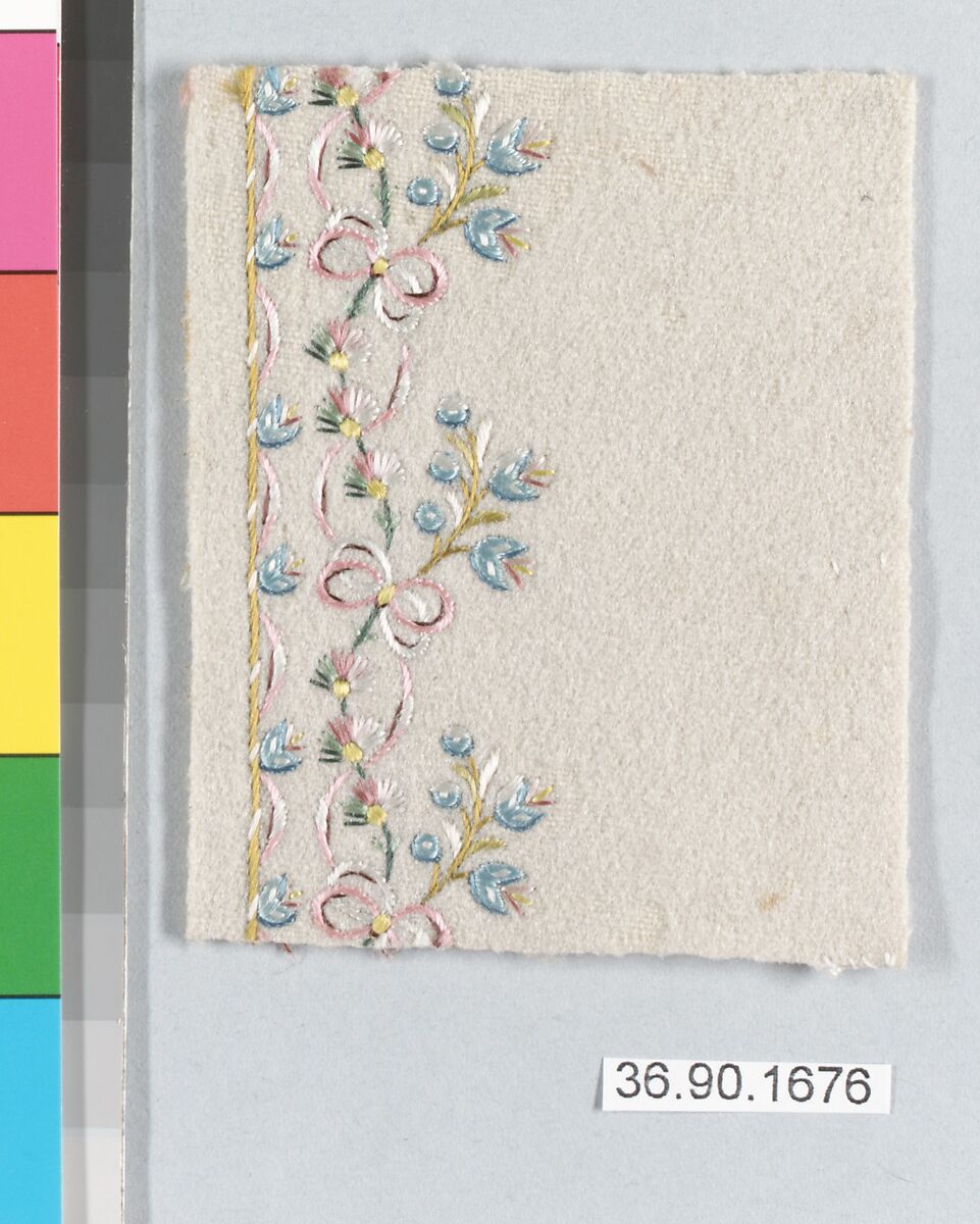 Sample, Silk on felt, French