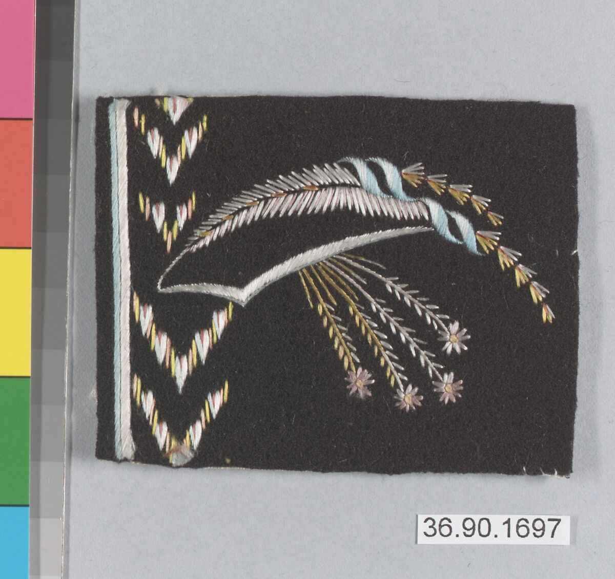 Sample, Silk on felt, French