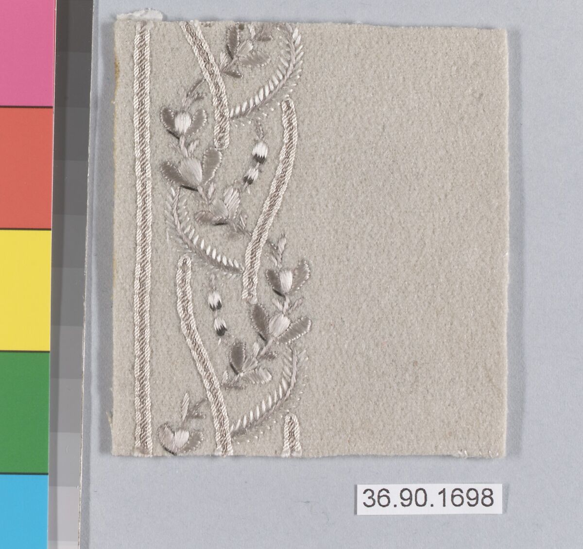 Sample, Silk on felt, French