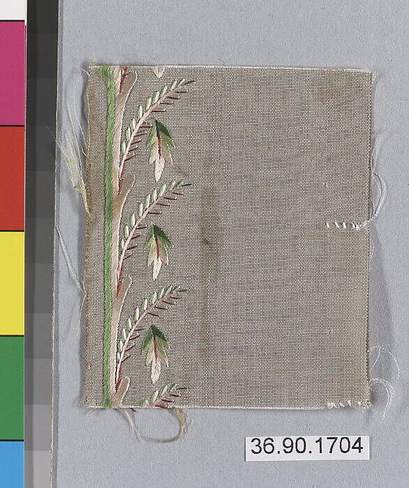 Sample, Silk on silk, French 