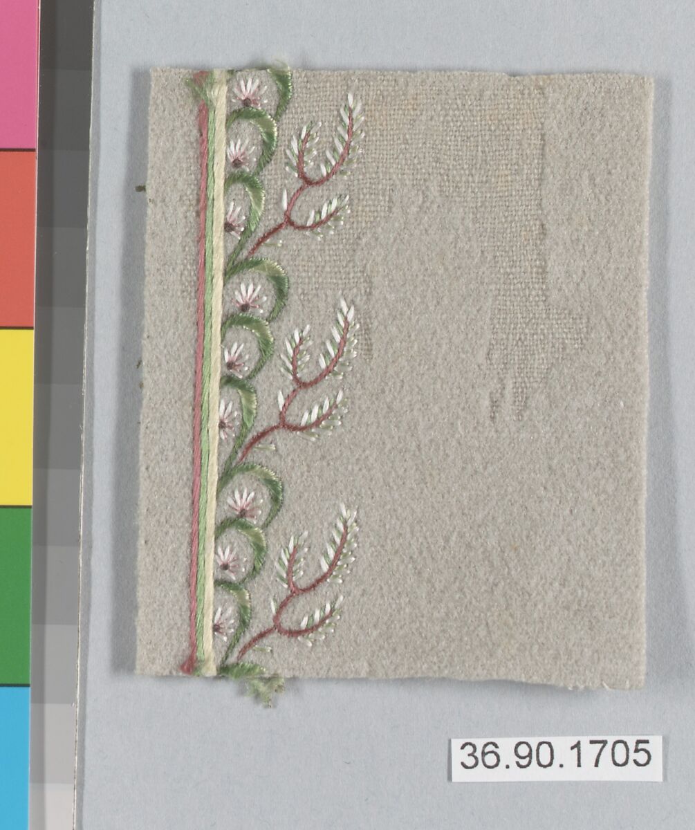 Sample, Silk on felt, French