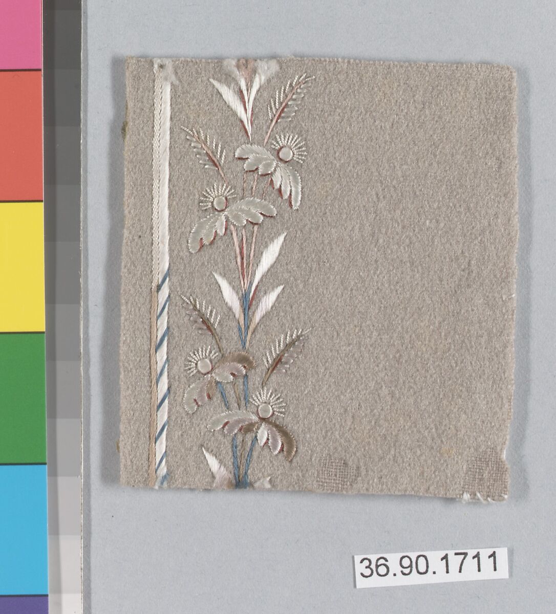 Sample, Silk on felt, French