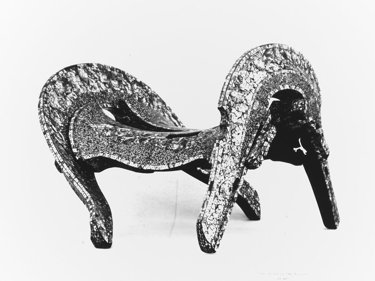 Saddle (Kura), Wood, mother-of-pearl (abalone shell), lacquer, Japanese