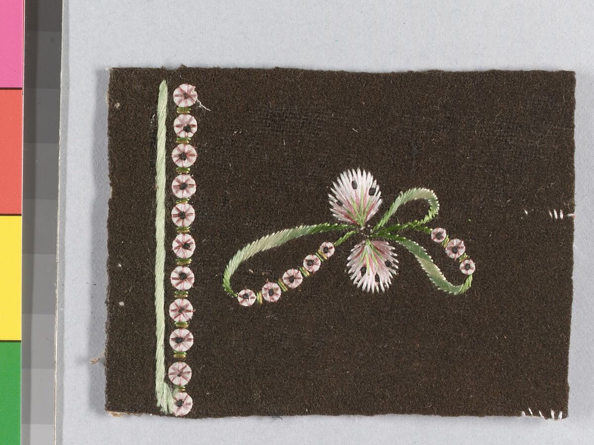 Sample, Silk on felt, French