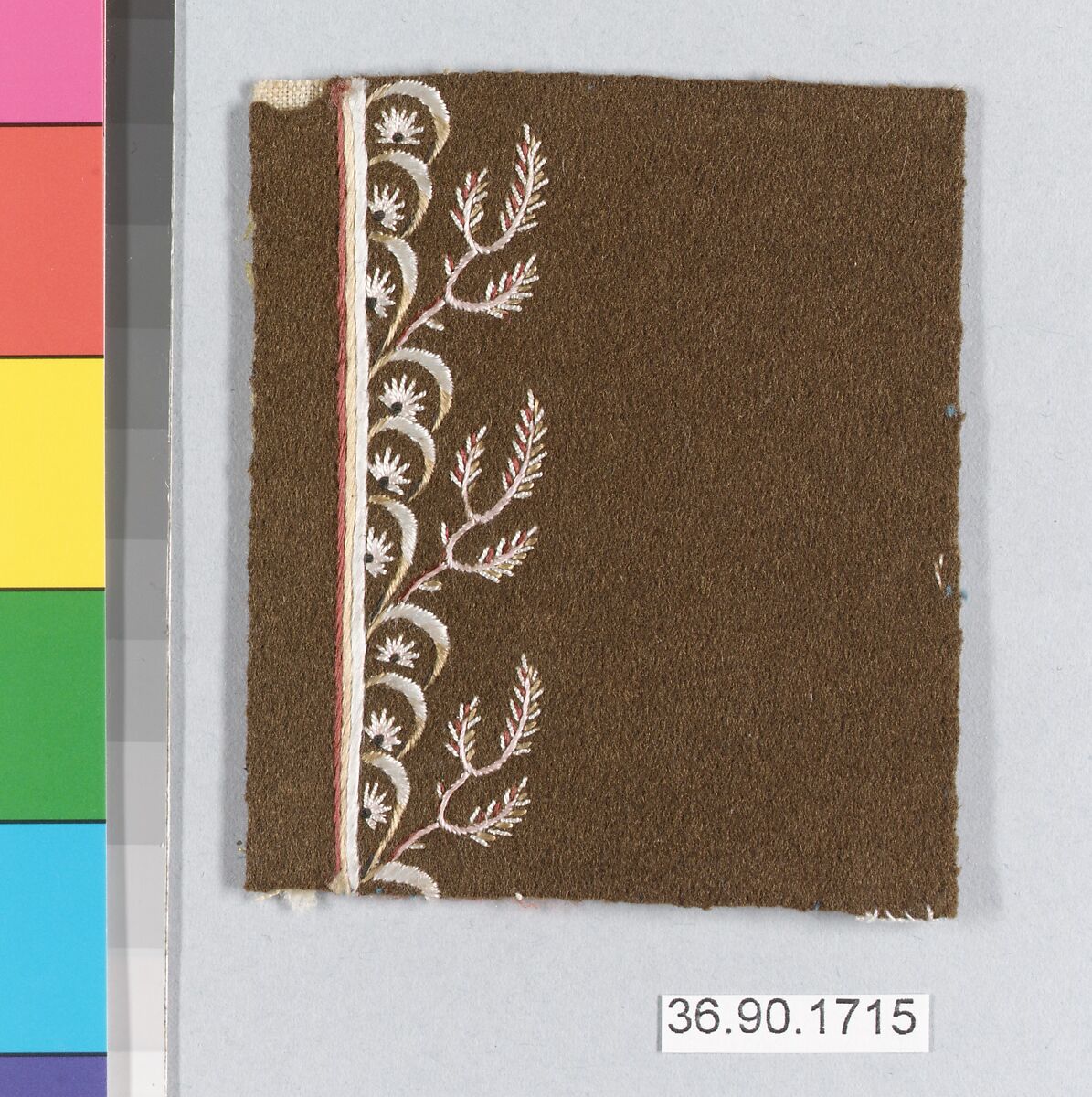 Sample, Silk on felt, French
