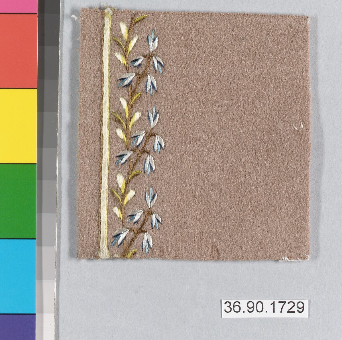 Sample, Silk on felt, French