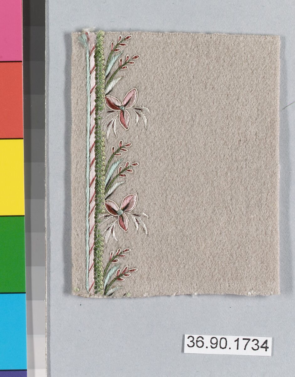 Sample, Silk on felt, French