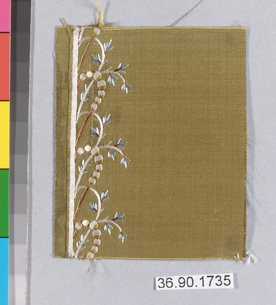 Sample, Silk on silk, French
