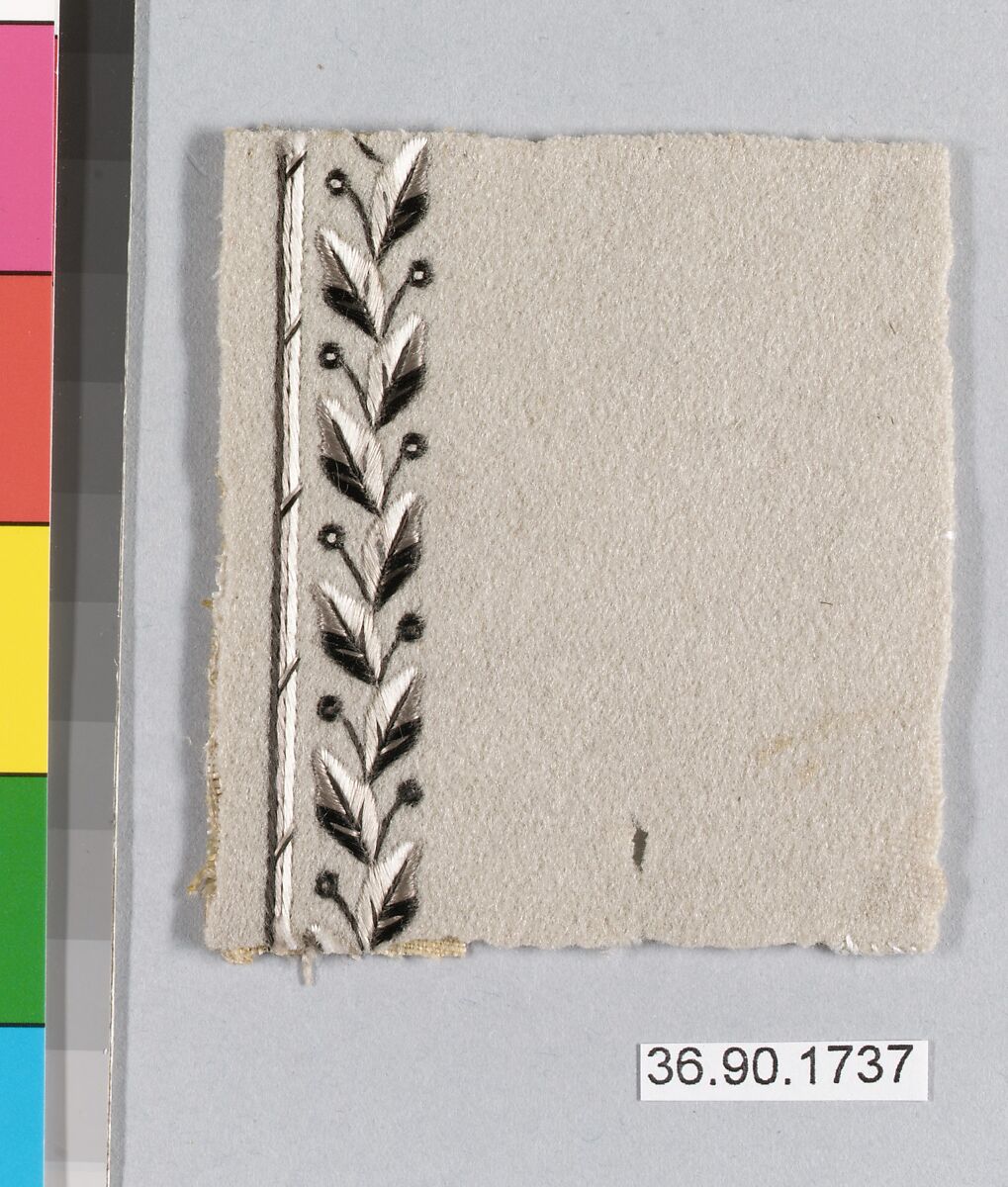 Sample, Silk on felt, French