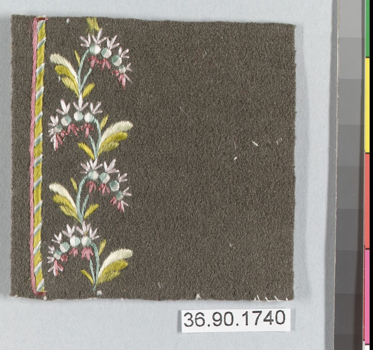 Sample, Silk on felt, French