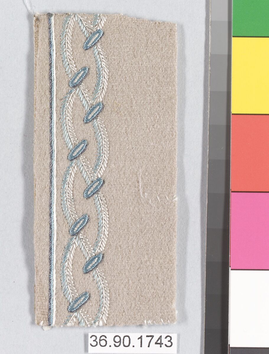 Sample, Silk on felt, French