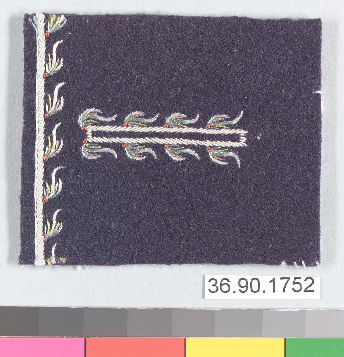 Sample, Silk on felt, French