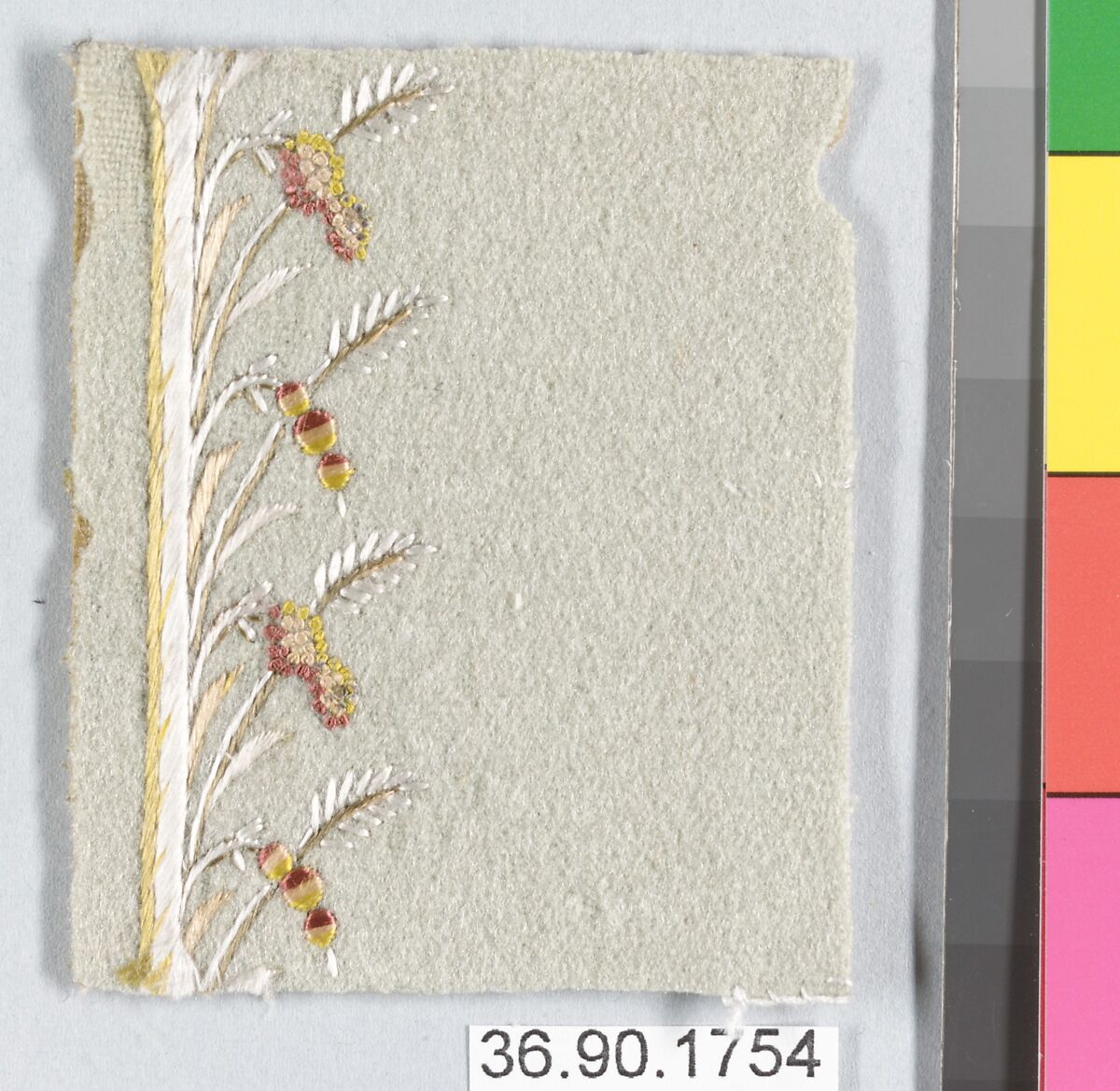 Sample, Silk on felt, French