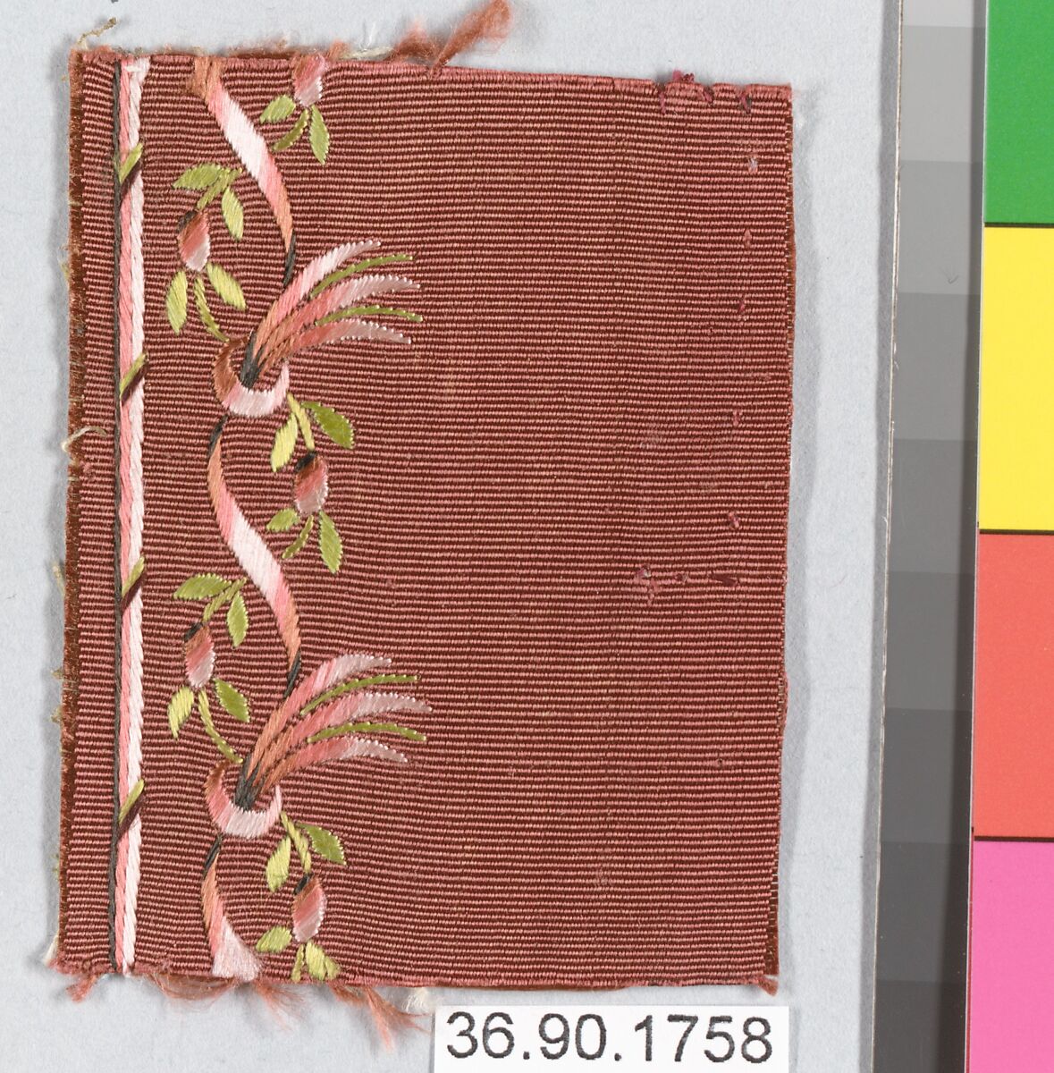 Sample, Silk on silk, French