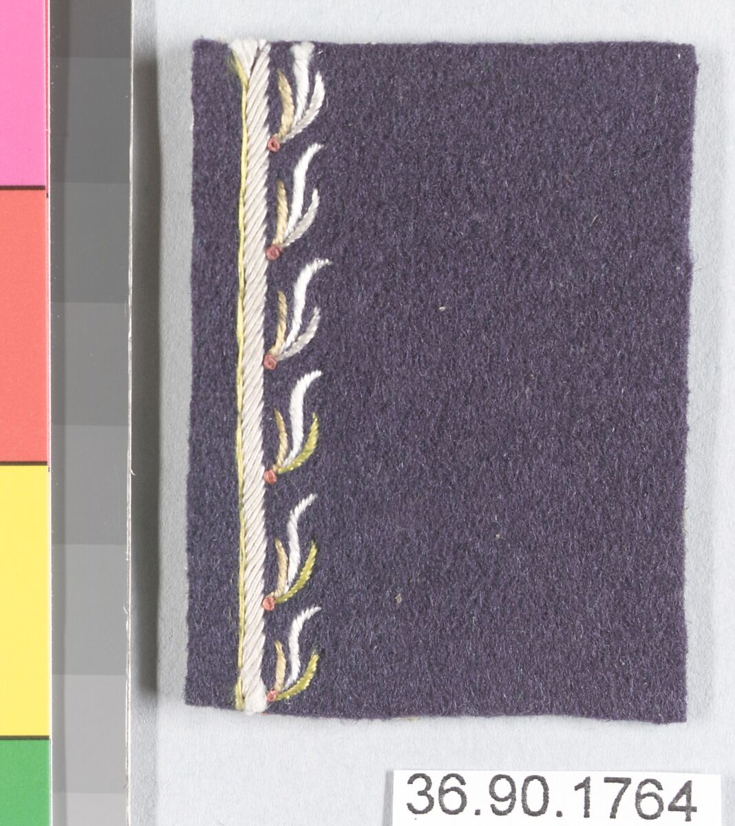 Sample, Silk on felt, French