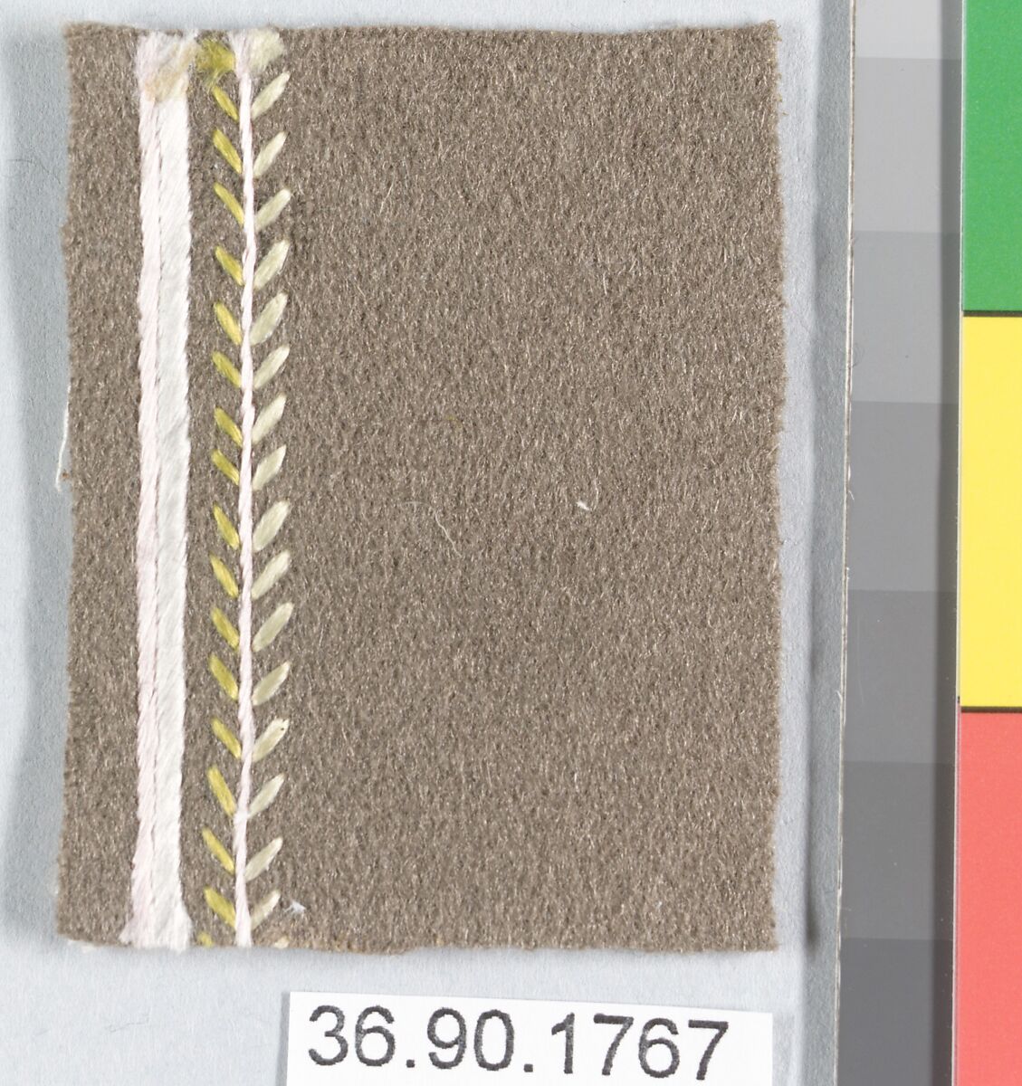 Sample, Silk on felt, French