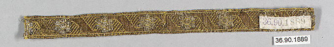 Galloon, Silk and metal thread, European 