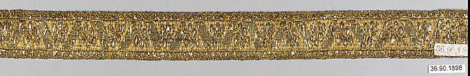 Galloon, Silk and metal thread, European 