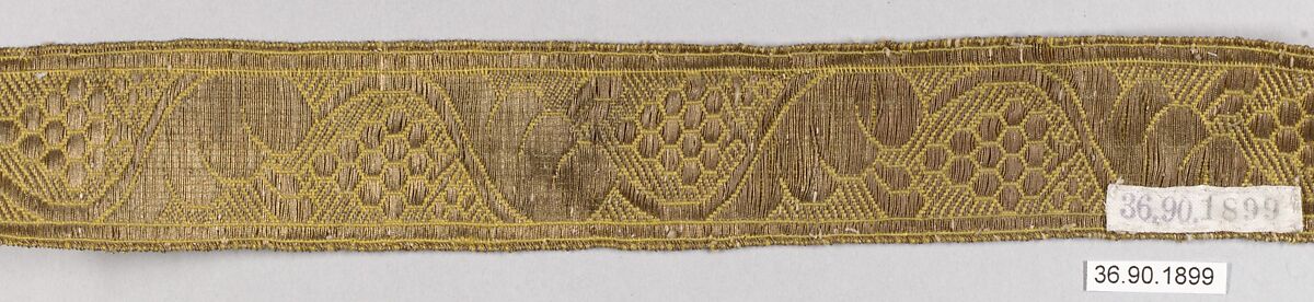 Galloon, Silk and metal thread, European 