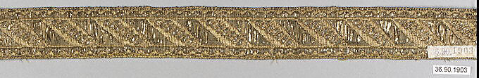 Galloon, Silk and metal thread, European 