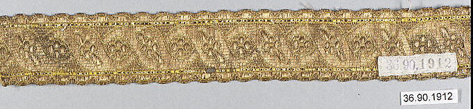 Galloon, Silk and metal thread, European 