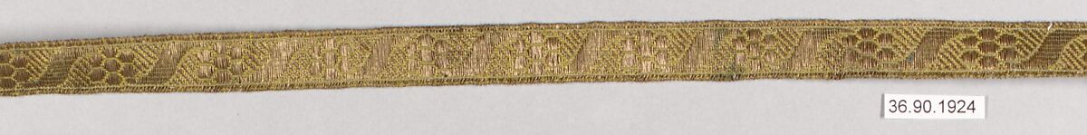 Galloon, Silk and metal thread, European 