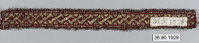 Galloon, Silk and metal thread, European 