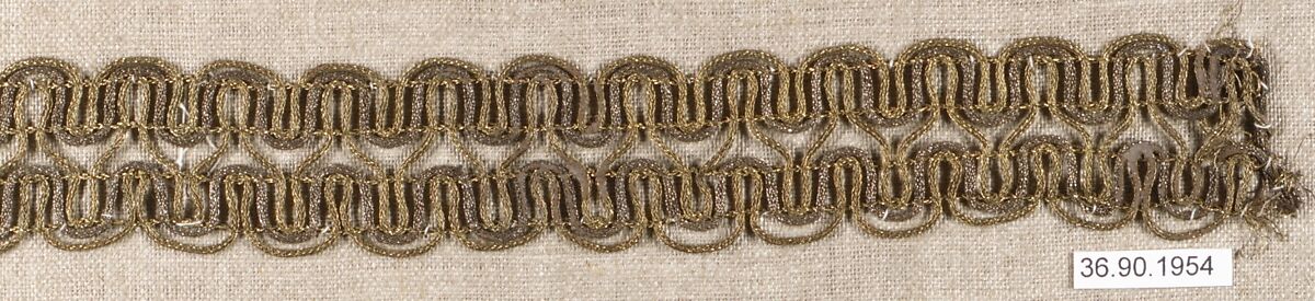 Passementerie, Metal thread, European 