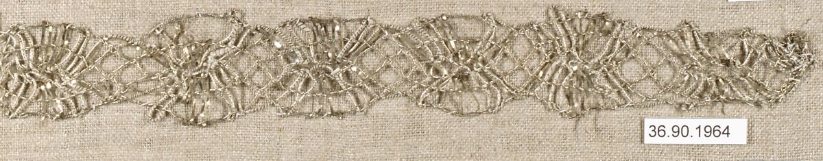 Piece, Bobbin lace, possibly French