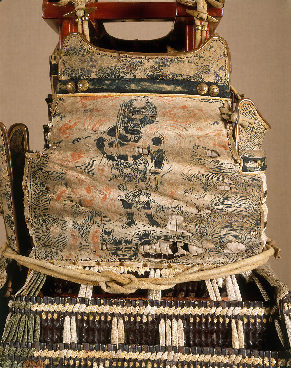 Armor (<i>Yoroi</i>) of Ashikaga Takauji (1305–1358), Iron, lacquer, leather, silk, gilt copper, Japanese