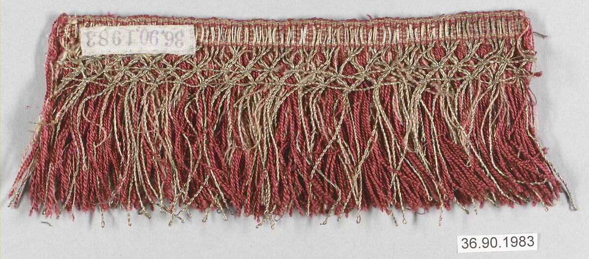 Fringe, Silk and metal thread, Italian 