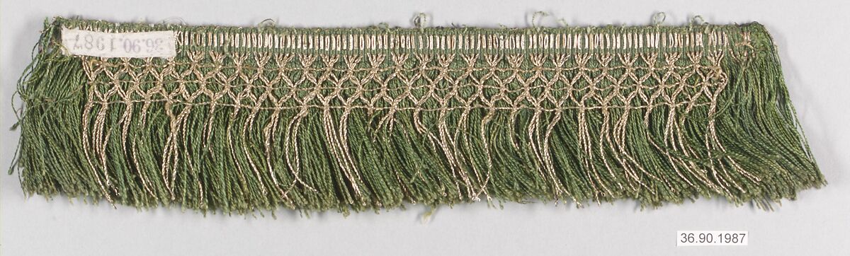 Fringe, Silk and metal thread, Italian 